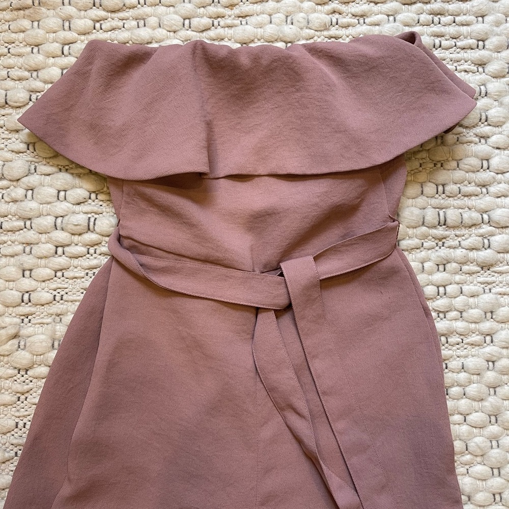 Babaton Flutter Strapless, Ruffled Jumpsuit - image 3